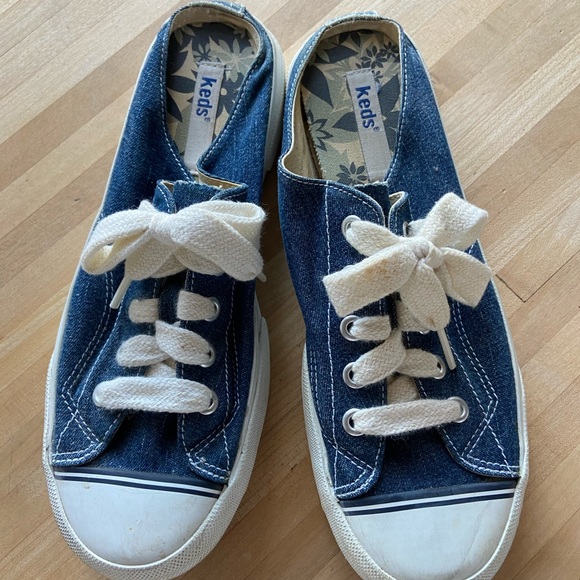 Super cute vintage platform keds denim sneaker slides size 7.5 - Picture 2 of 3